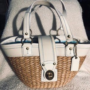 Coach Straw Spring/Summer Tote Bag